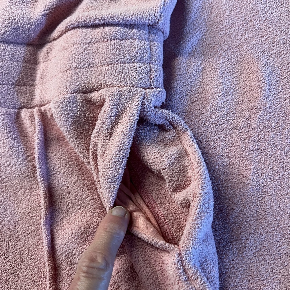 Out From Under Urban Outfitters Pink Strapless Soft Jumpsuit Wide-Leg Size Small - Picture 5 of 15